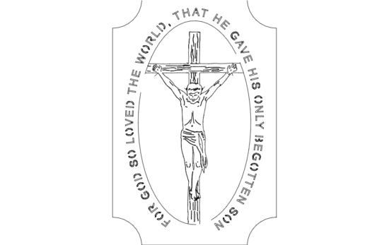 Jesus on Cross dxf File