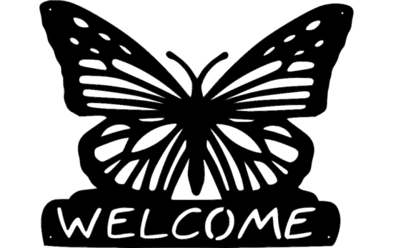butterfly-welcome dxf File