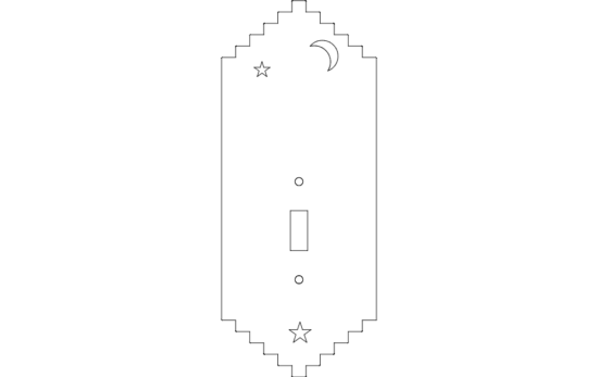 Light switch plate dxf File