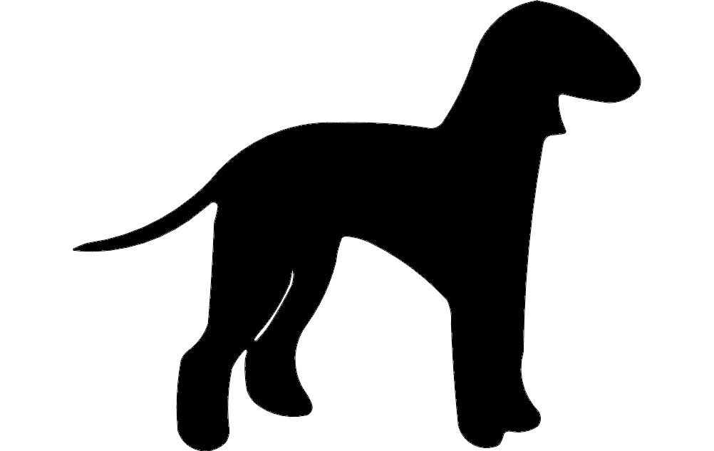 Silhuette Dog dxf File - FilesCnc.com