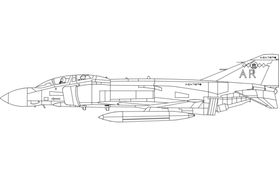 Phantom Jet Silhouette dxf File