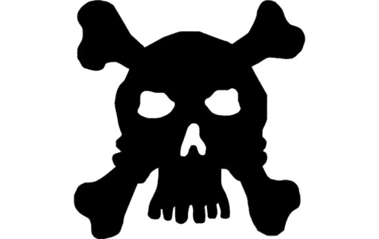 Skull Silhouette Vector dxf File