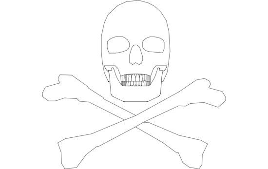 Silhouette Skull dxf File