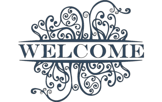 Welcome Decoration dxf File