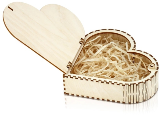 Laser Cut Wooden Heart Box Free Vector