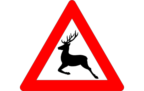 Deer crossing sign dxf File