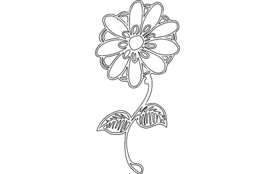 Daisy.Flower dxf File