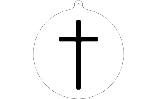 Cross Ornament dxf File