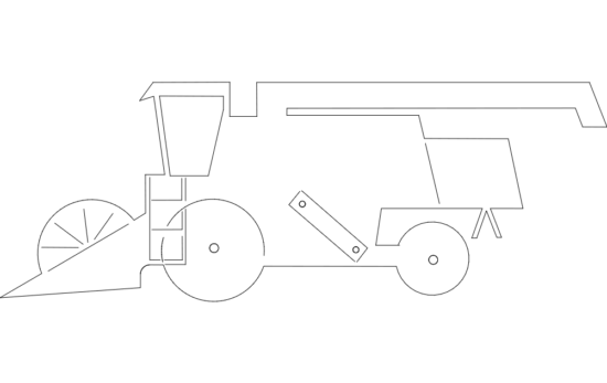 Combine Harvester dxf File