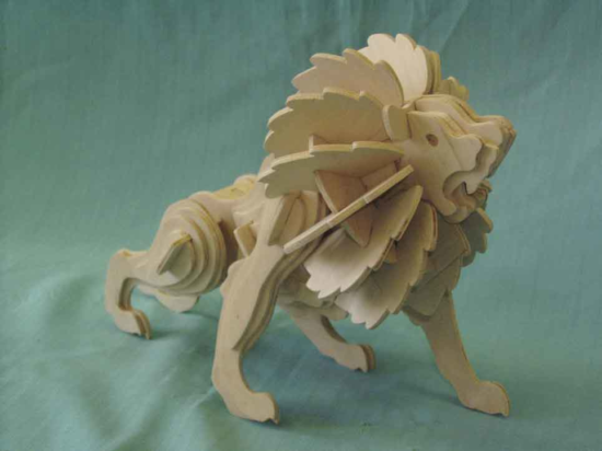 Lion 3d puzzle dxf File