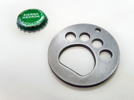 Paw Print Bottle Opener dxf File