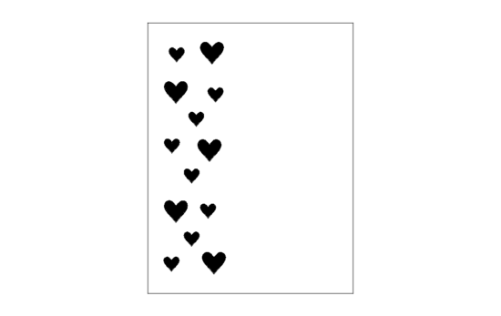 Heart Card Front dxf File