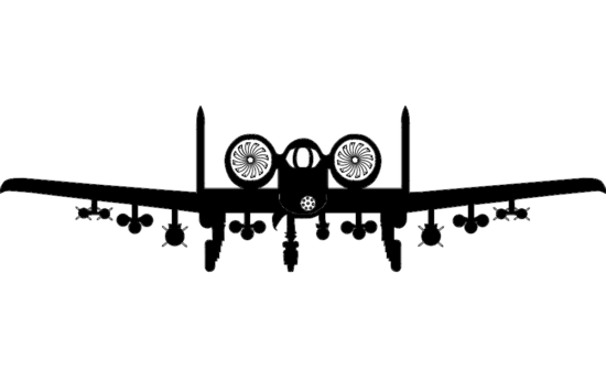 A10 Aircraft Front dxf File