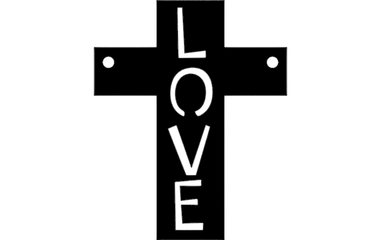 Love cross dxf File