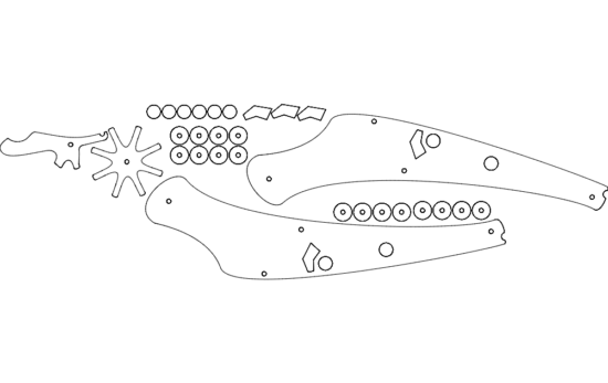 Rubber gun simple dxf File