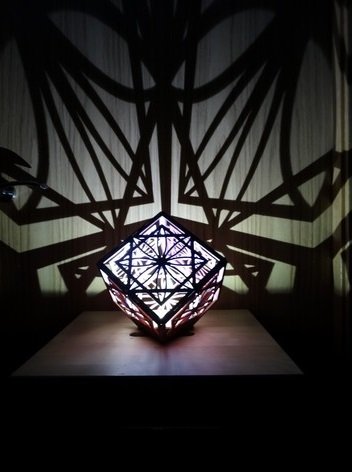 Laser Cut Cube Lamp Free Vector