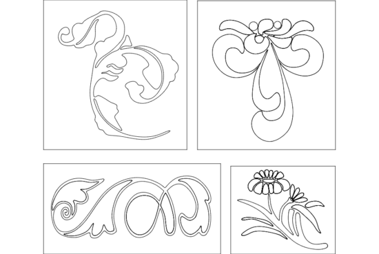 Floral Design dxf File