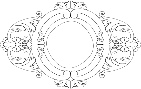 Round Frame dxf File