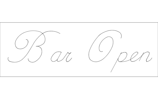 Bar open dxf File