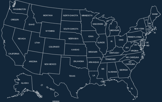 50 States map usa dxf File