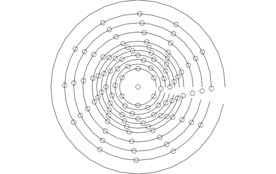 8.5 Bolt Template dxf File