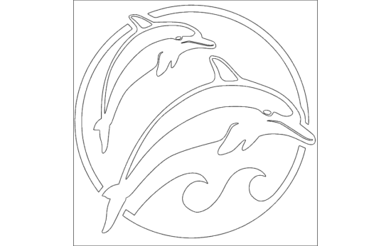 Dolphins dxf File