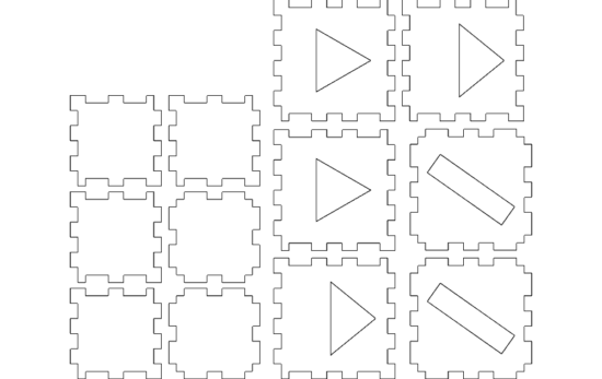 Laser Cube 2 Layer Basic dxf file