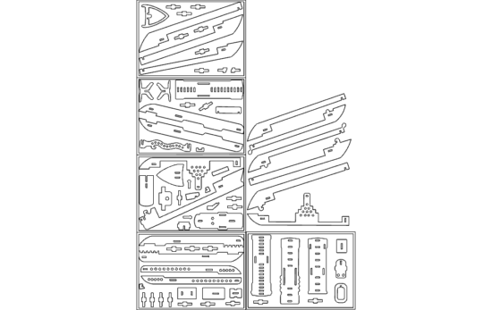 3D Cruise ship Crucero 3mm dxf file