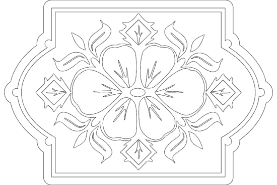 Floral Pattern dxf file