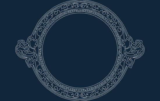 Cool Circle frame dxf file