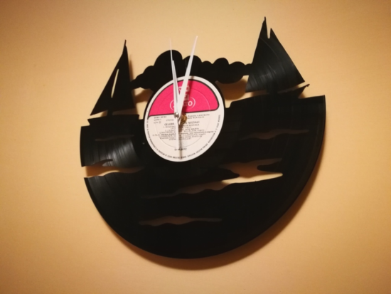 Orologio Vinile Barca Vela Clock dxf file