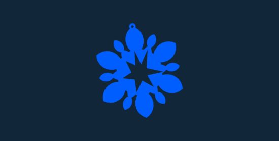 Snowflake design 6 stl file