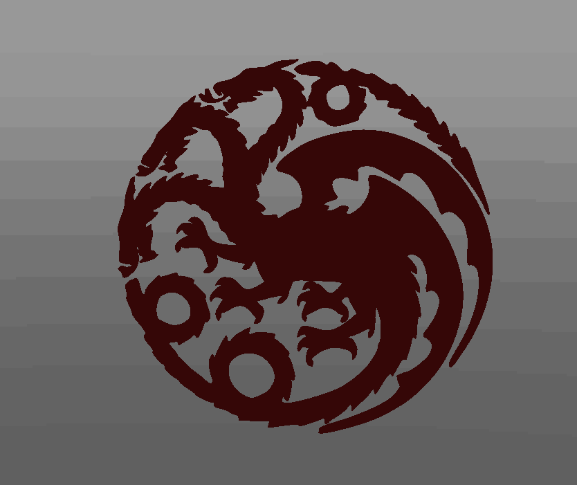 Game of Thrones Targaryen logo stl file - FilesCnc.com