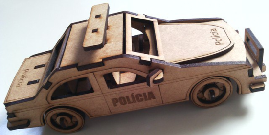 Laser Cut Police Car Template Free Vector