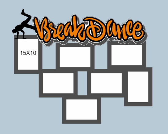 Laser Cut Break Dance Frame Free Vector