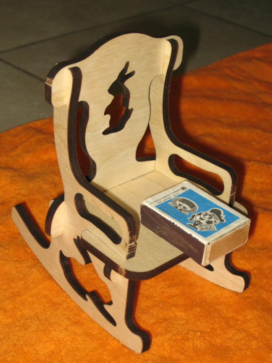 Laser Cut Doll Chair 6mm DXF File