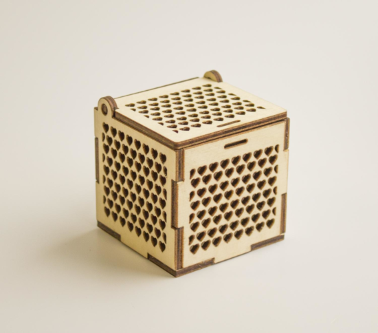 Laser Cut Wooden Jewelry Box With Hearts Free Vector