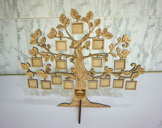 Laser Cut Tree Photo Frame Template Free Vector