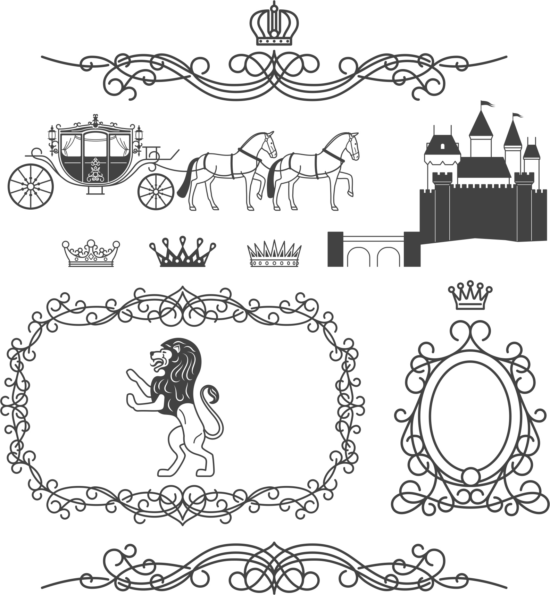 Royal Wedding Set Free Vector