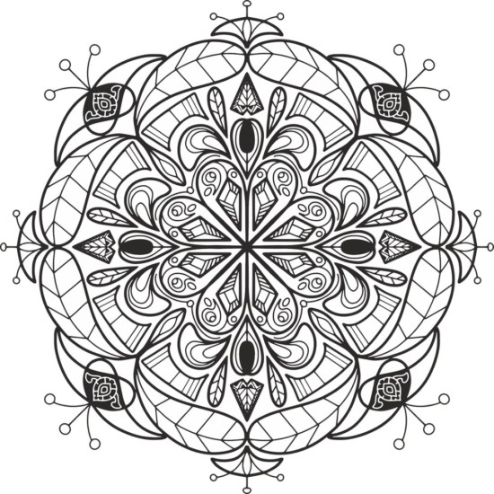Floral Mandala Design Free Vector