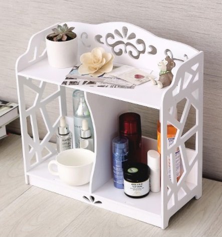 Laser Cut Bathroom Vanity Shelf Storage Rack Free Vector