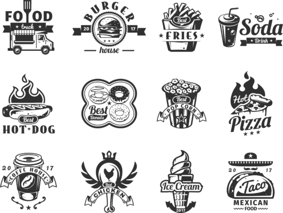 Food Logo Set Free Vector