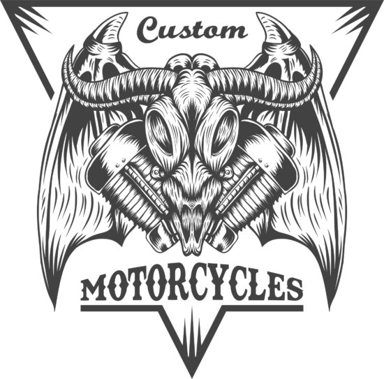 Bull Moto Sticker Free Vector