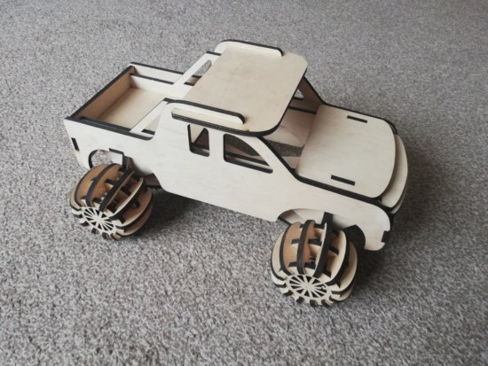 Laser Cut Kids Truck Free Vector