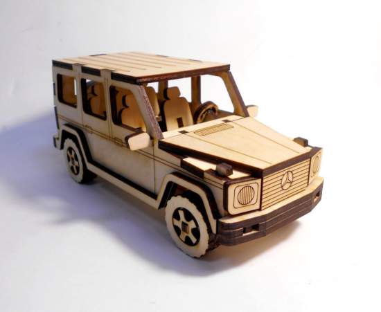 Laser Cut Mercedes Benz G Class 3D Puzzle Free Vector