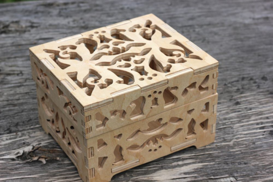 Laser Cut Chess Box 8mm DWG File