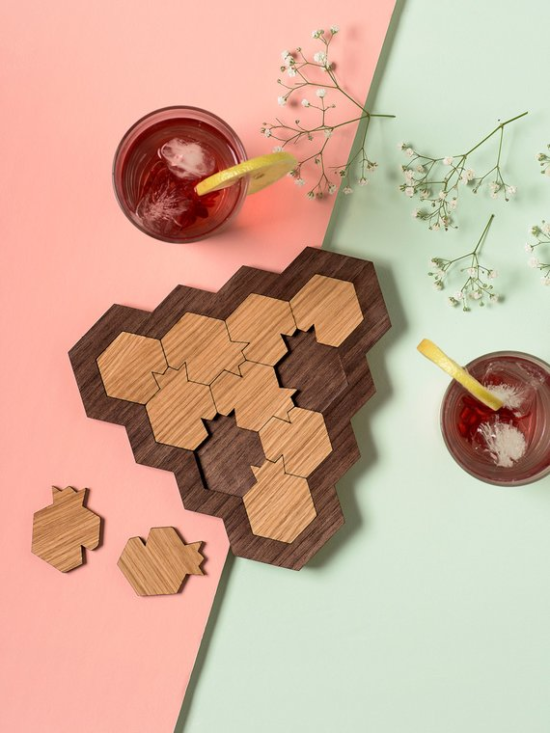 Laser Cut Wood Coasters Free Vector