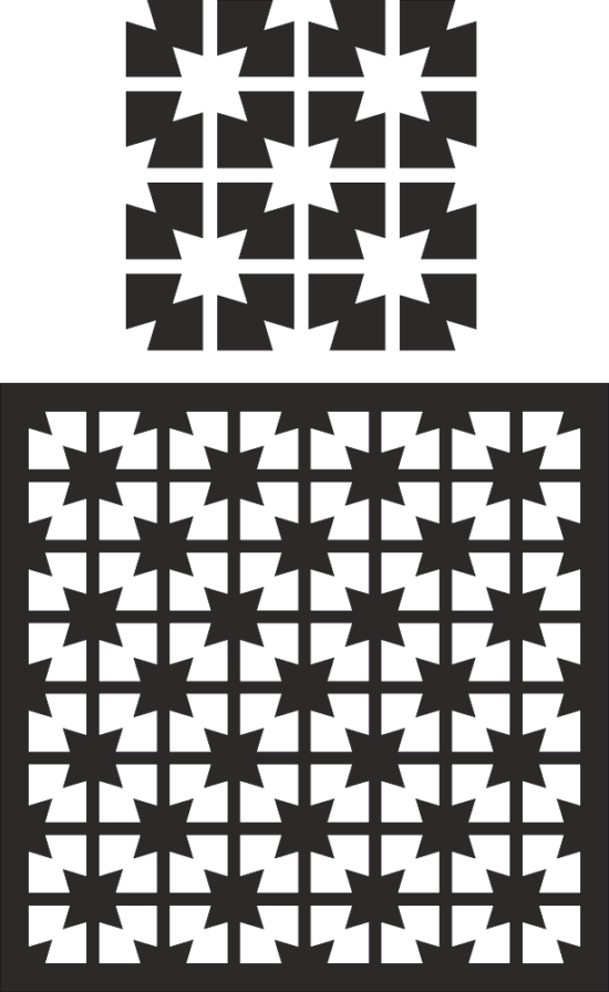 Laser Cut Decorative Screen Pattern Free Vector