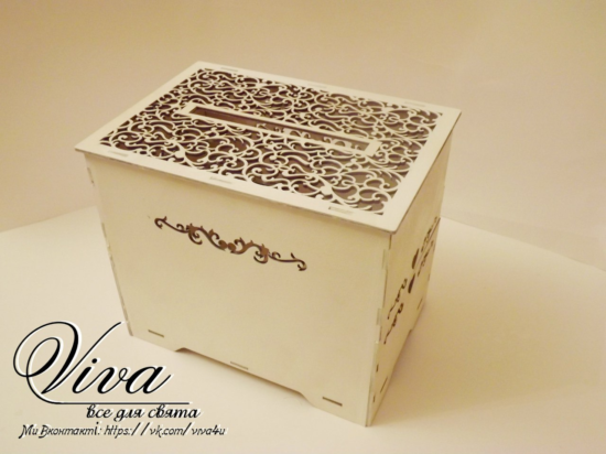 Laser Cut Wedding Card Box Free Vector