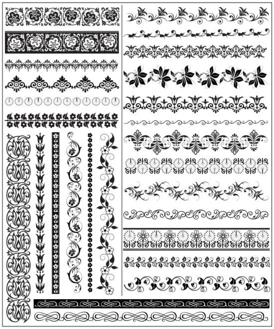 Set Of Decorative Elements Free Vector